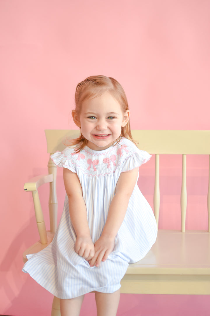 Eleanor Bella Bow Smocked Dress