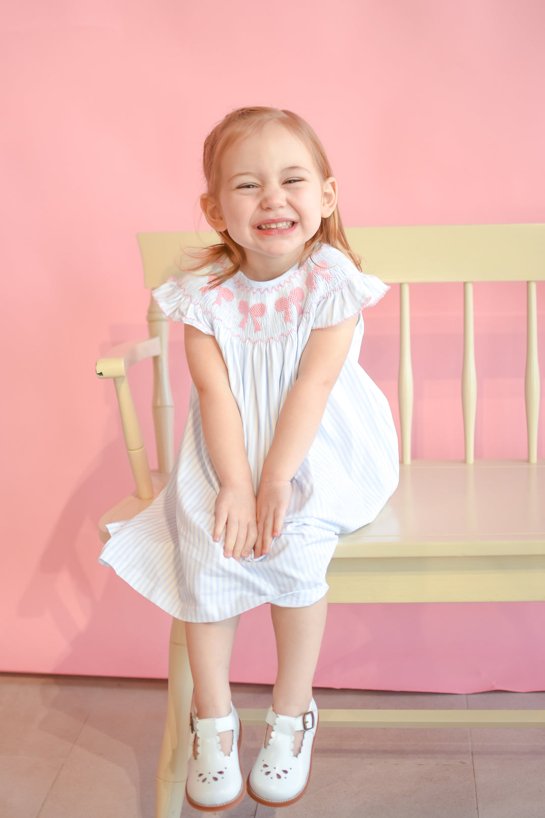 Eleanor Bella Bow Smocked Dress