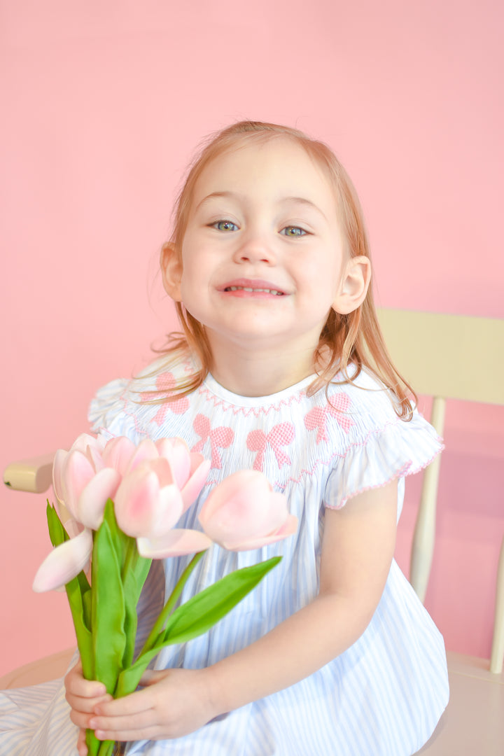 Eleanor Bella Bow Smocked Dress