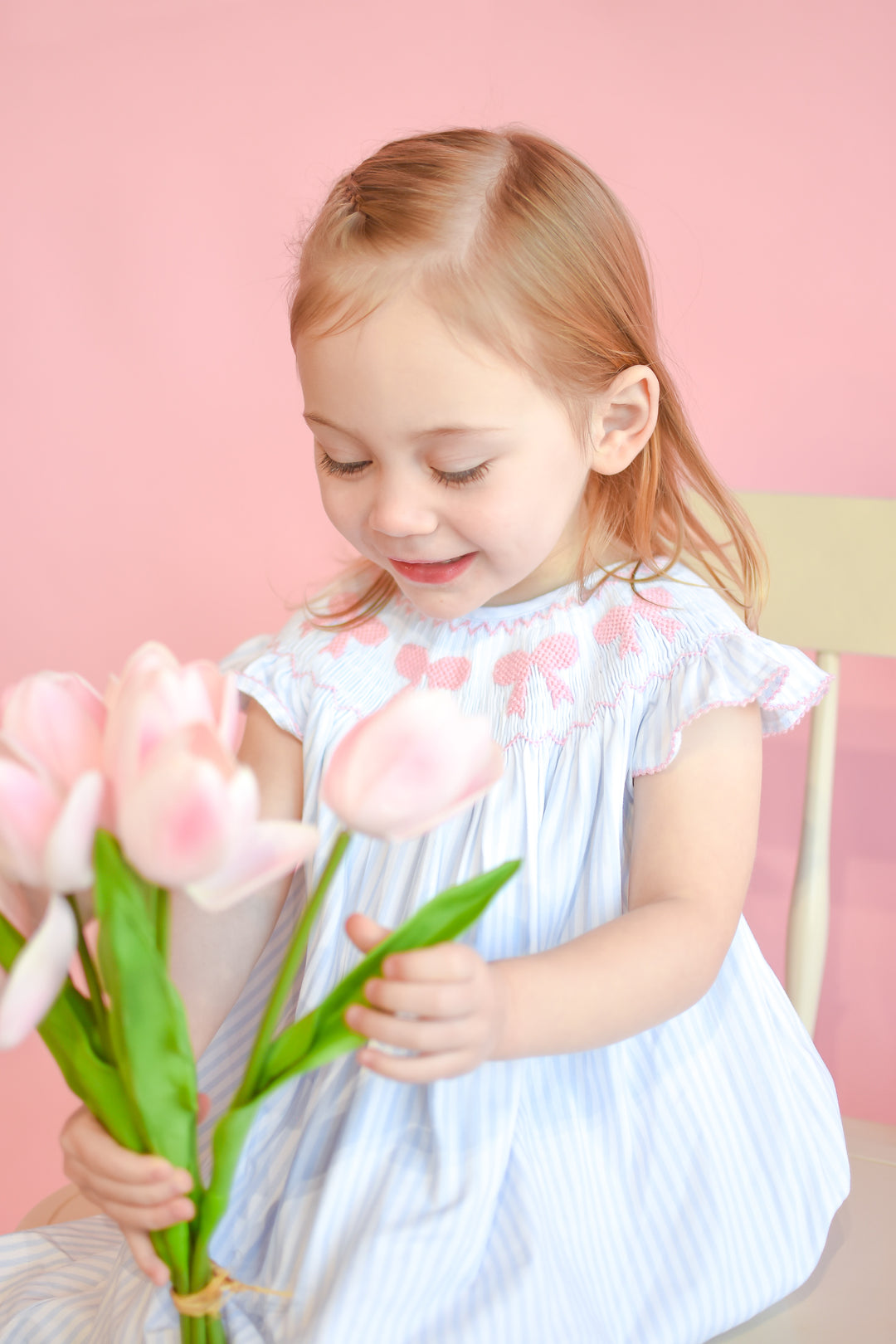 Eleanor Bella Bow Smocked Dress