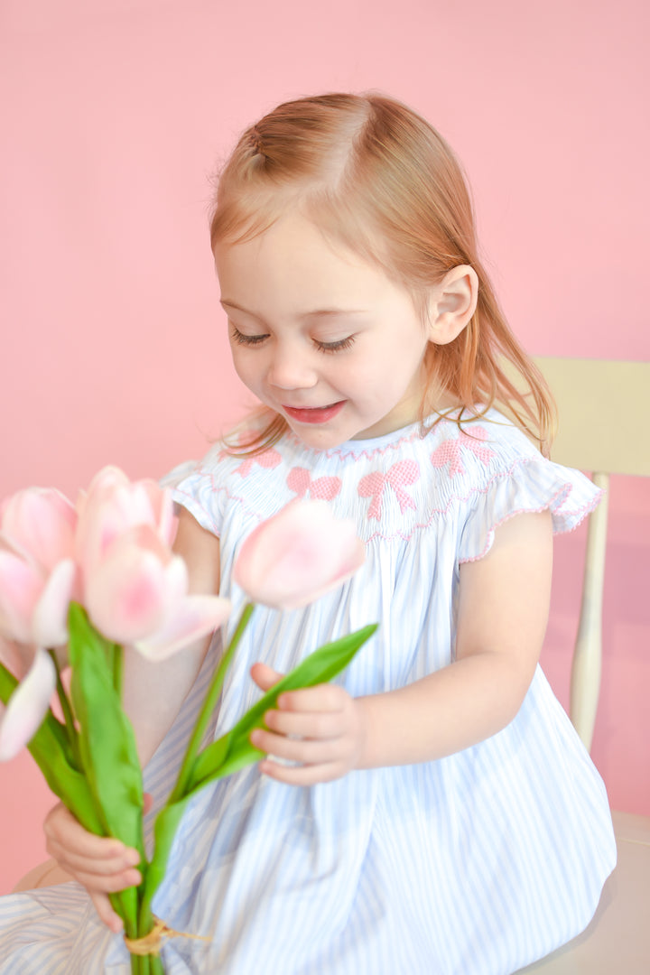 Eleanor Bella Bow Smocked Dress