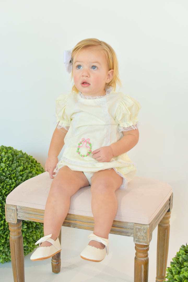 Abigail Smocked Diaper Set in Yellow