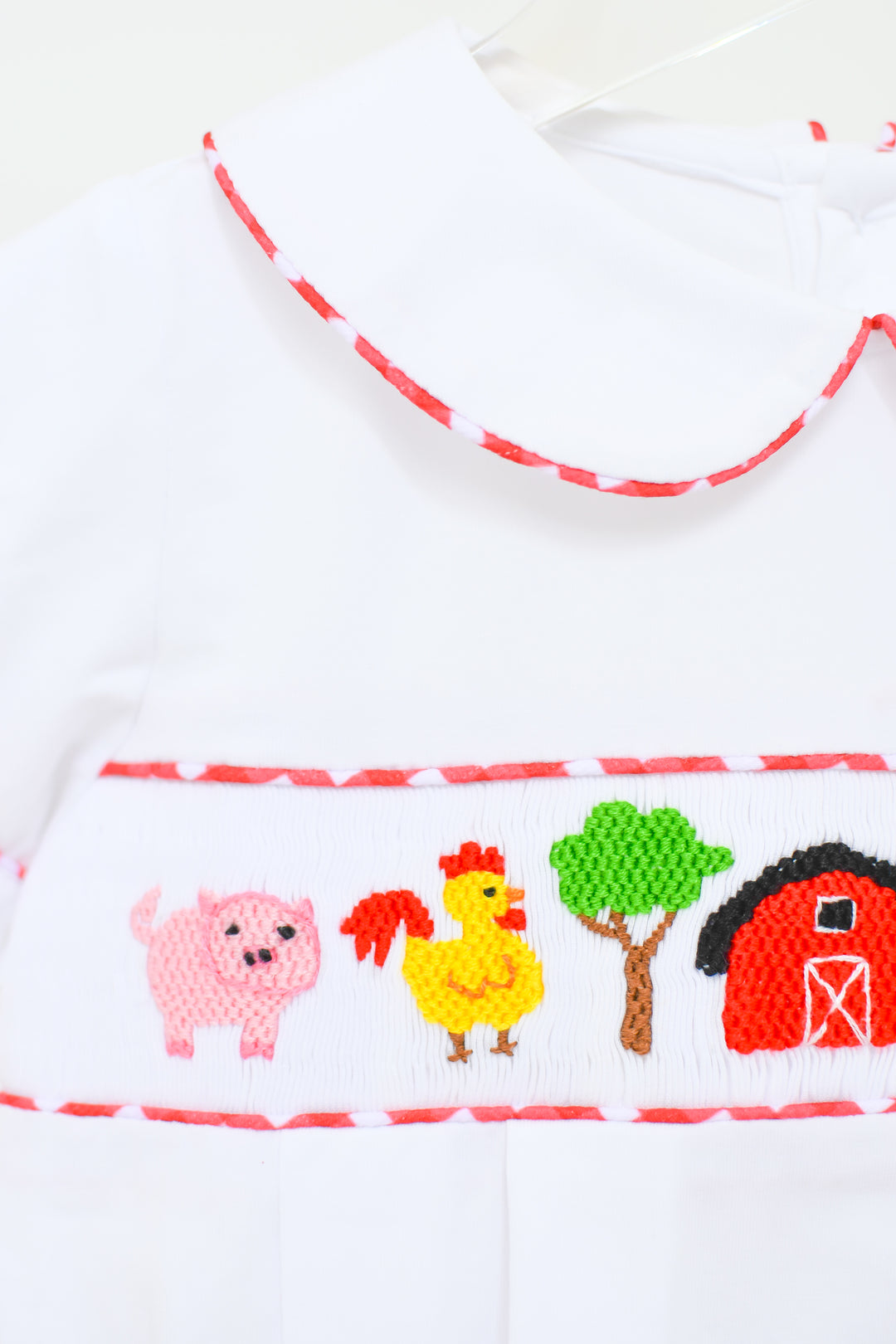 PRE-ORDER Boys Red Gingham Farm Bubble