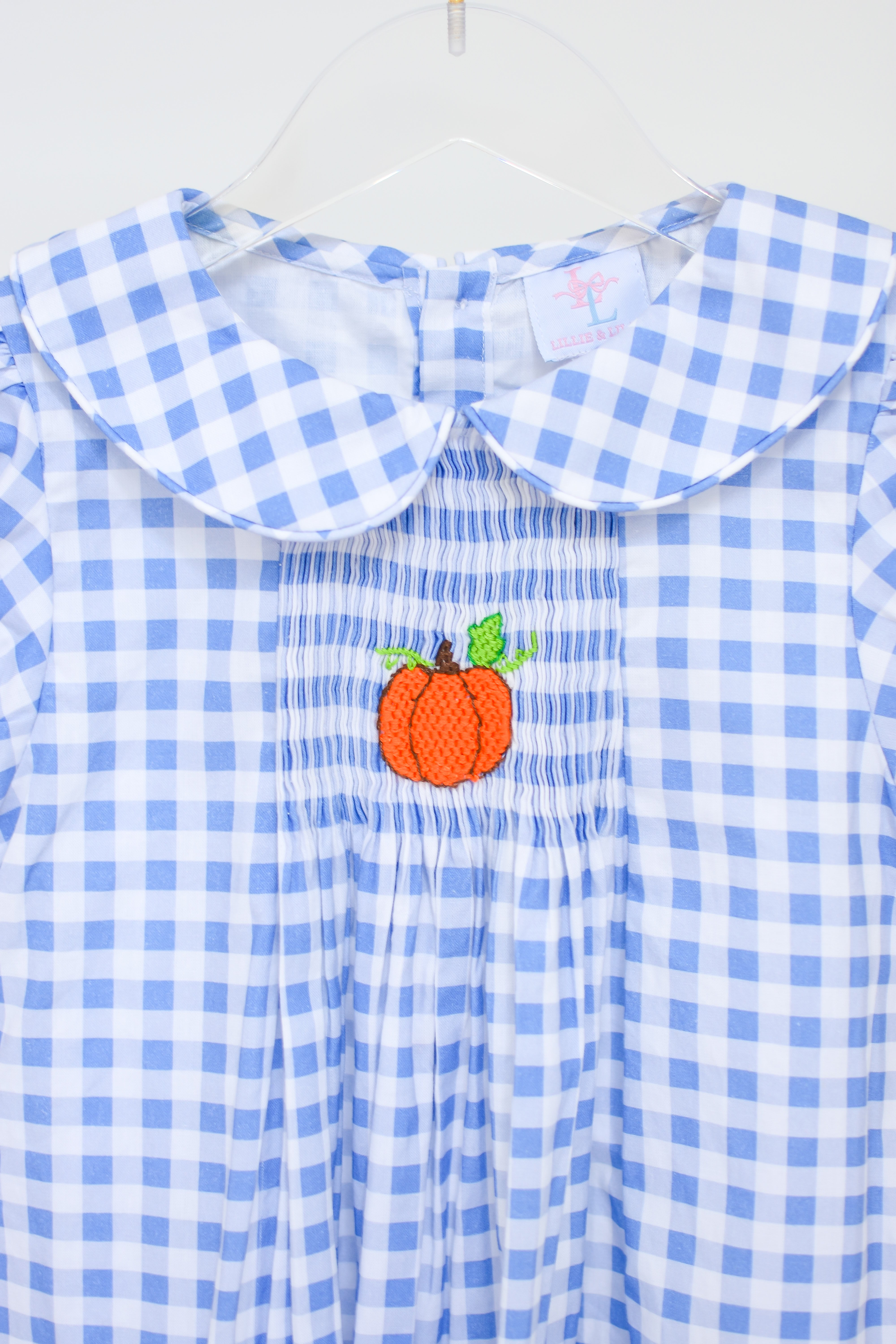 Blue Gingham Pumpkin Dress – Lillie & Lilah