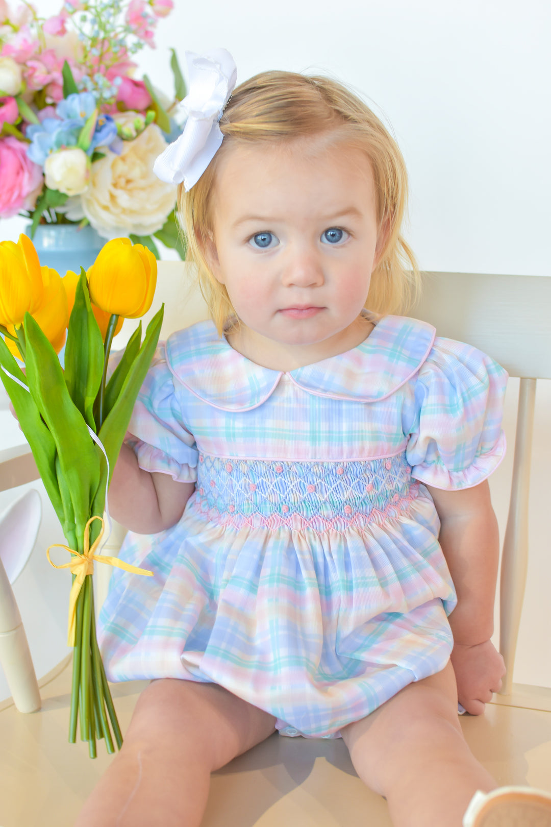 Easter Morning Smocked Bubble