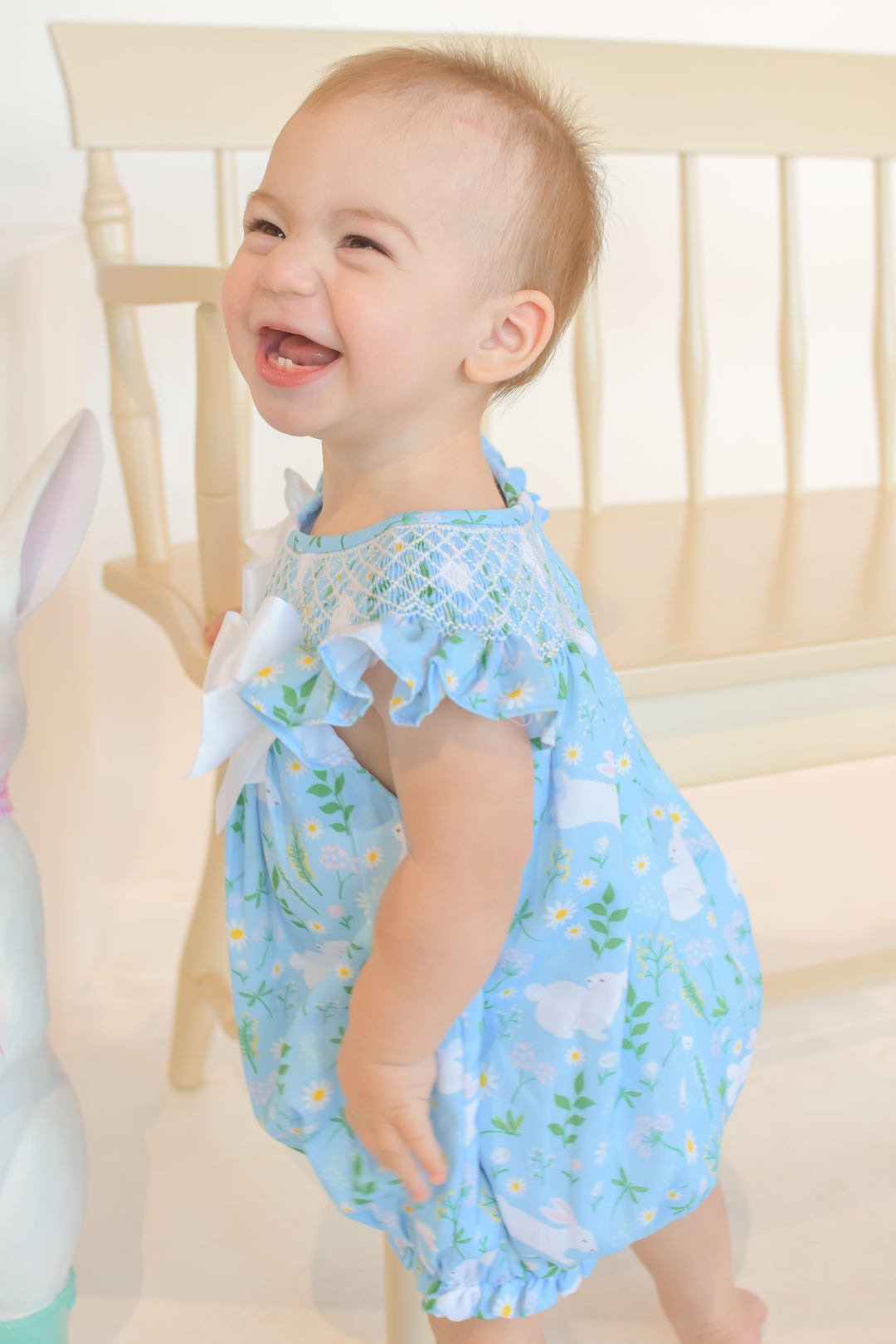 Blue Daisy Bunny Bubble