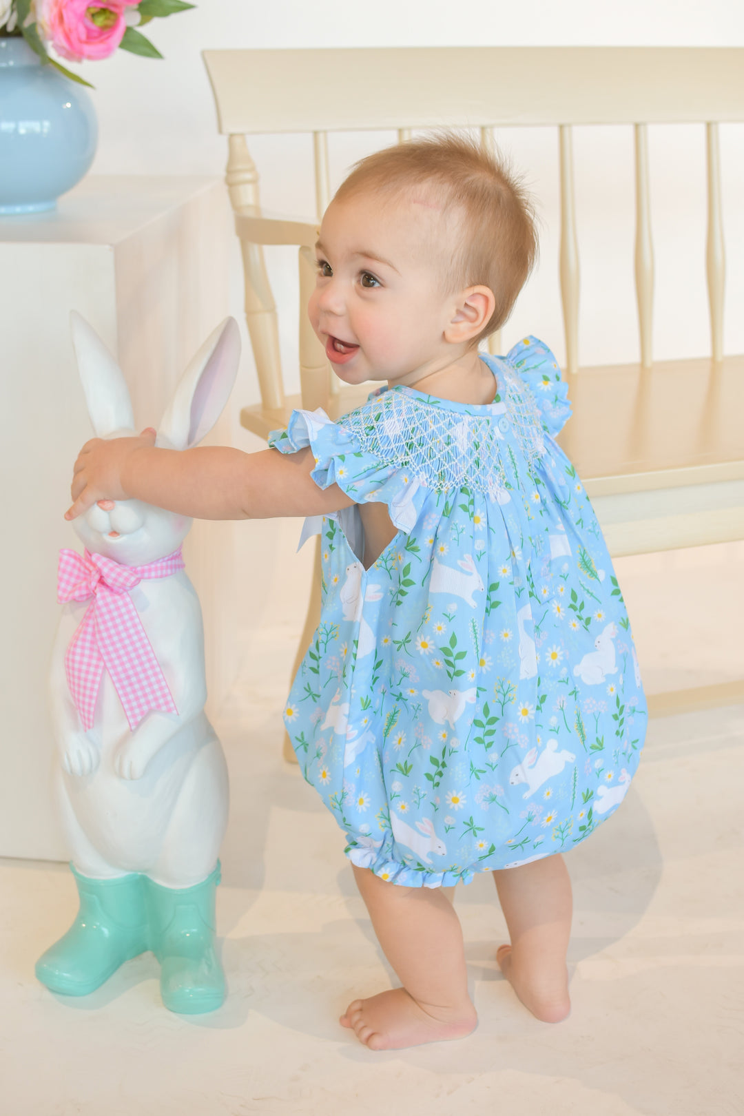 Blue Daisy Bunny Bubble