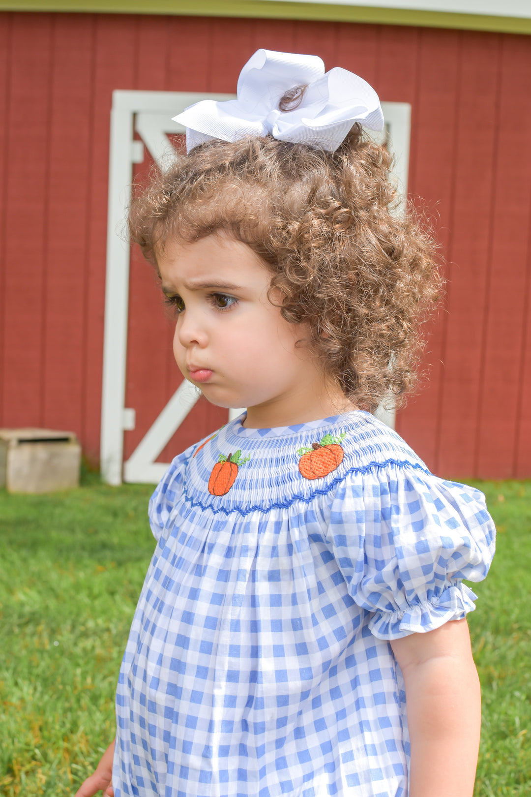 PRE-ORDER Blue Gingham Pumpkin Bubble