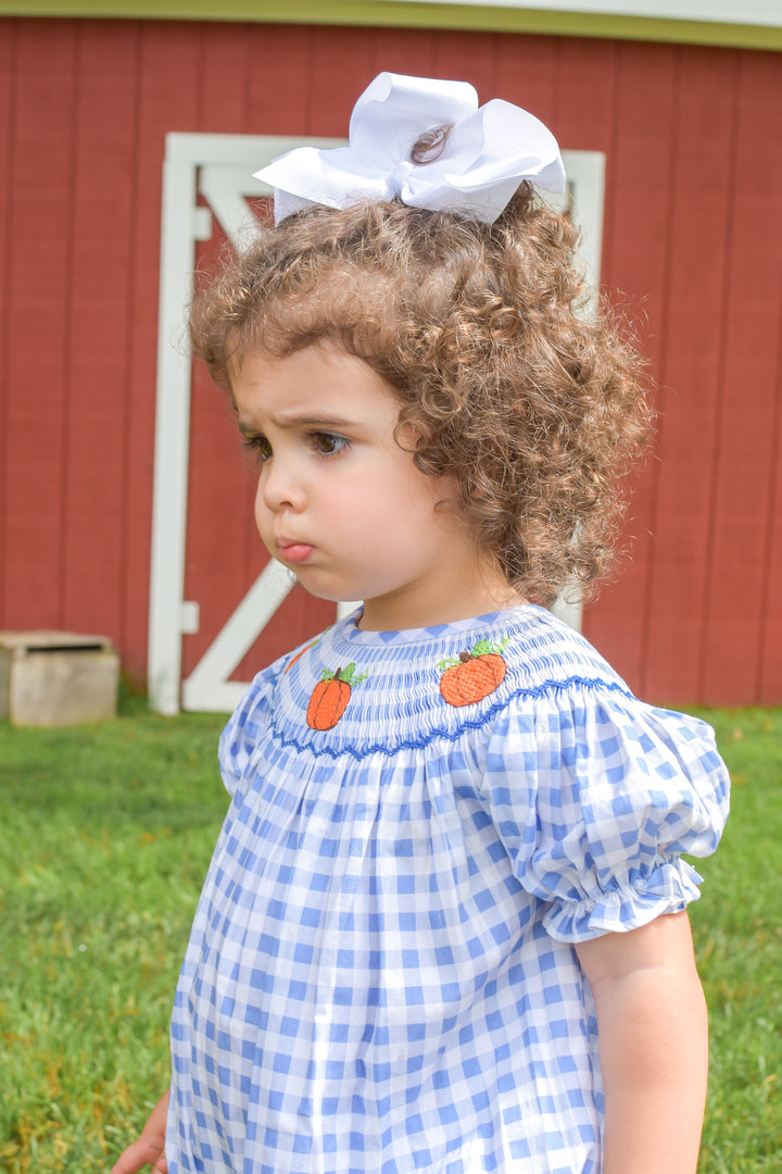 PRE-ORDER Blue Gingham Pumpkin Bubble