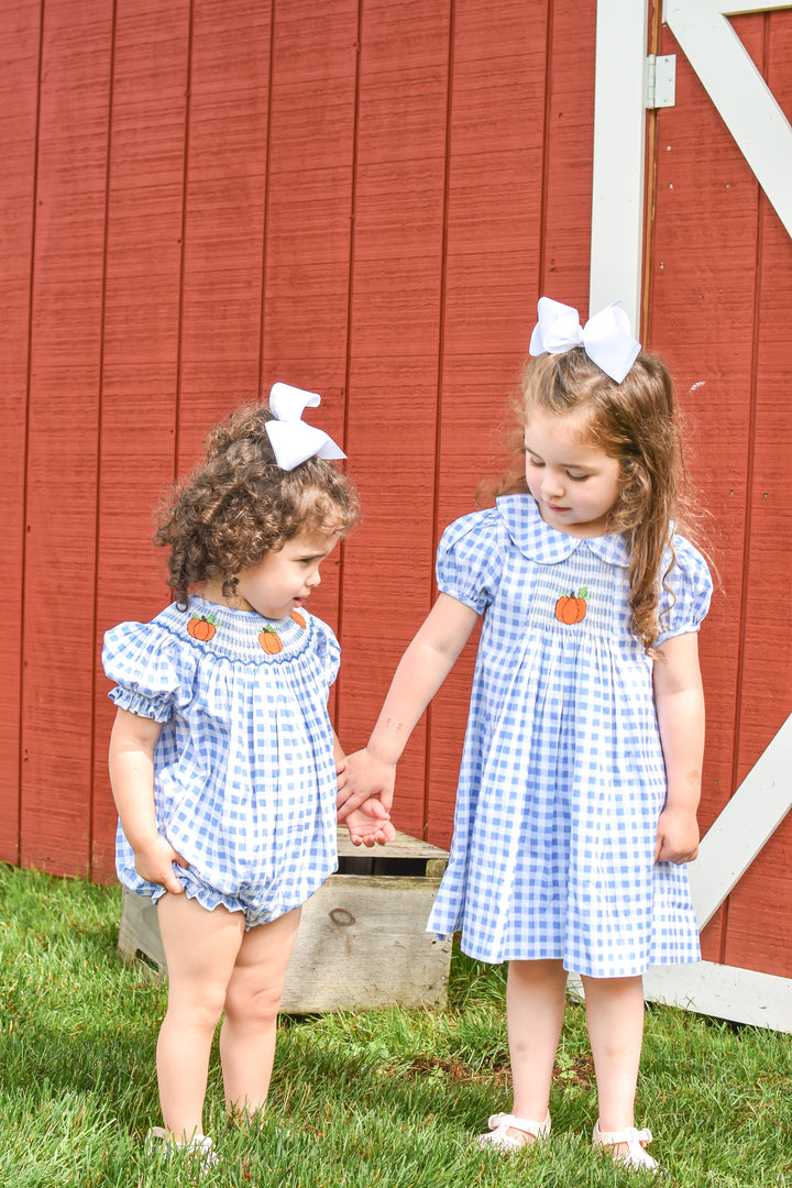 PRE-ORDER Blue Gingham Pumpkin Bubble