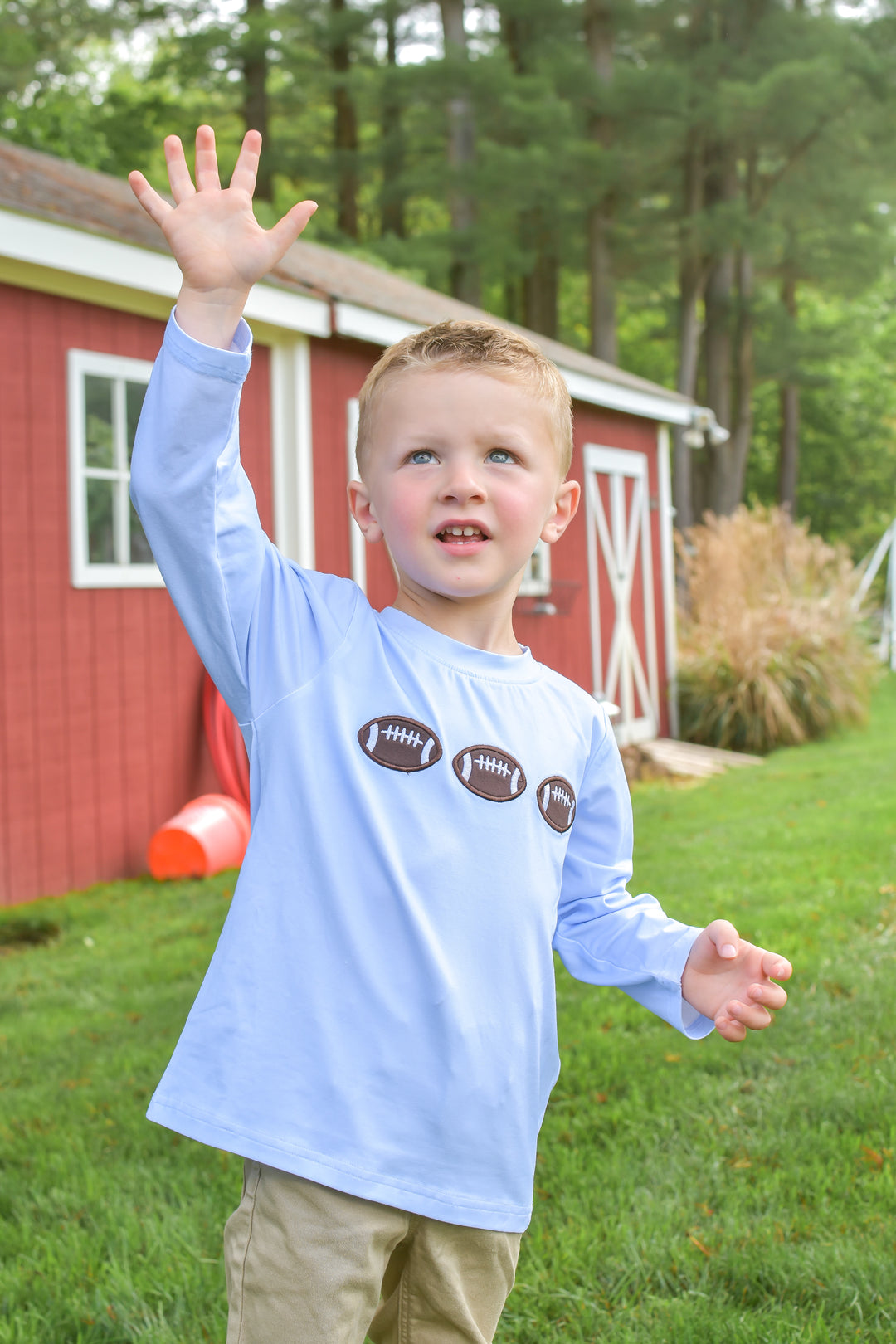 PRE-ORDER Boys Football Appliqué Long Sleeve Shirt