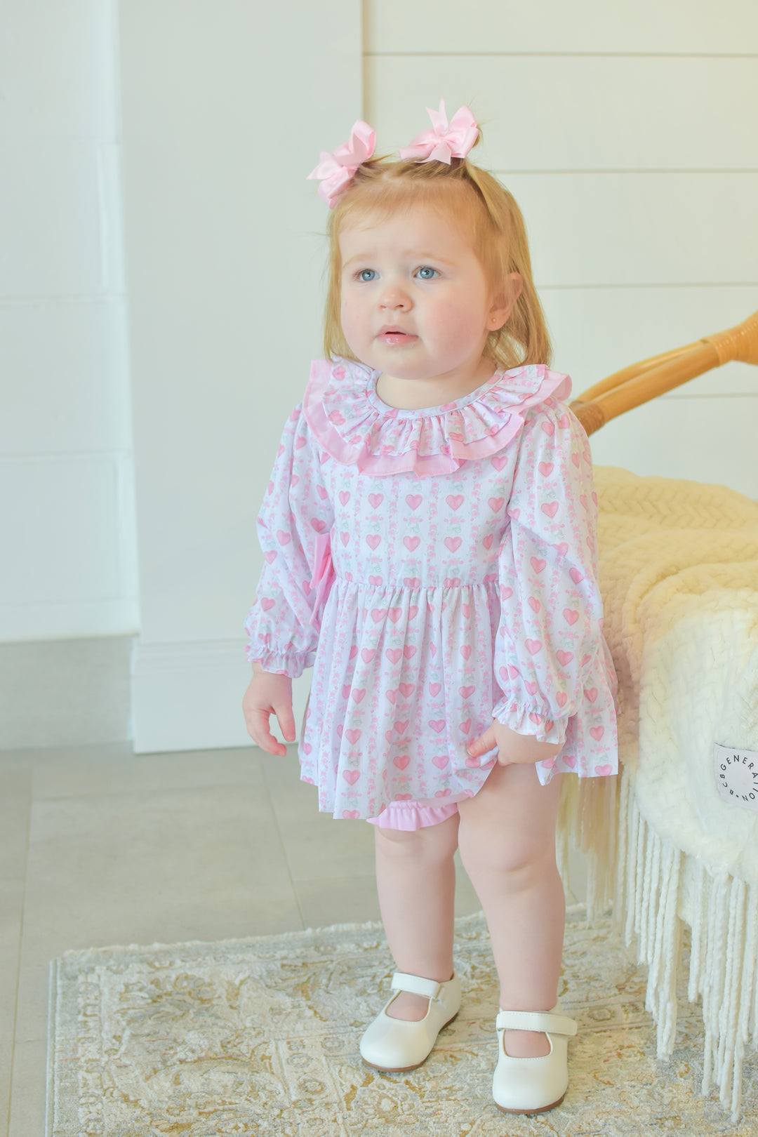 Hallie Heart Diaper Set