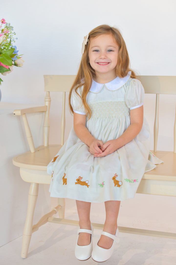 Evelyn Smocked Dress in Yellow