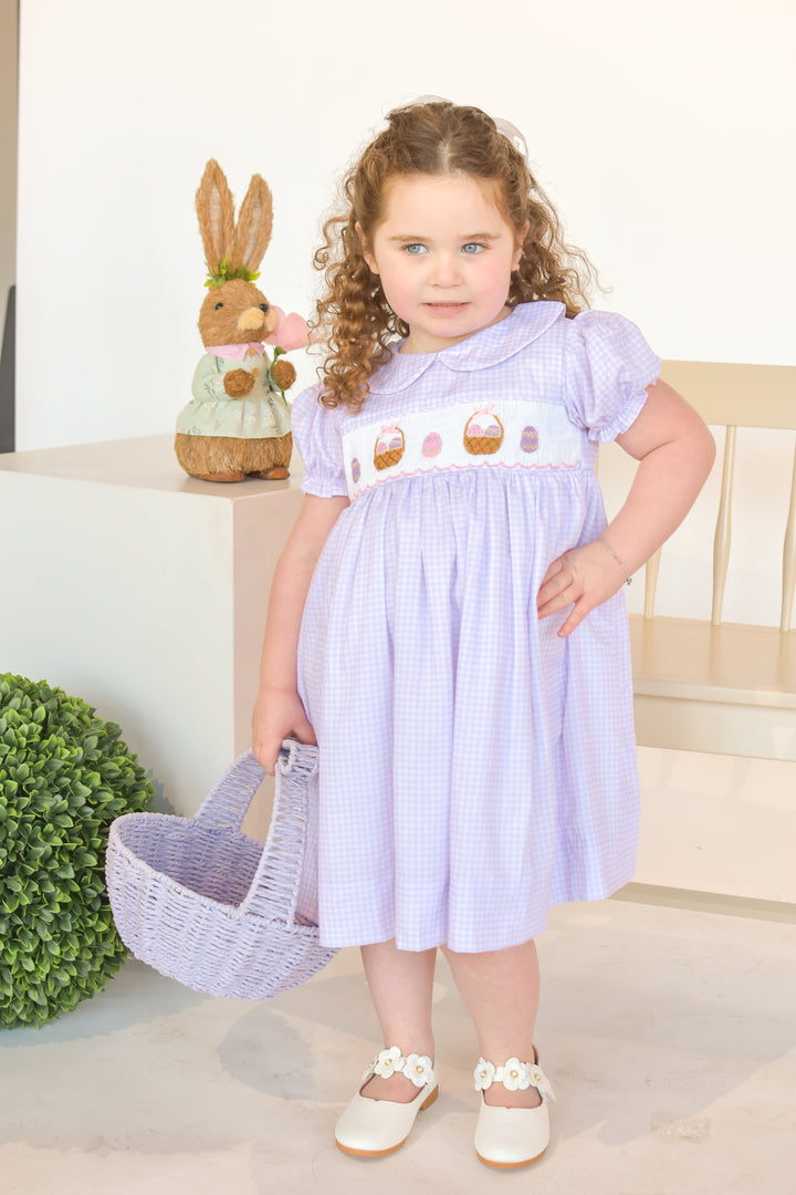 Egg Hunt Smocked Dress