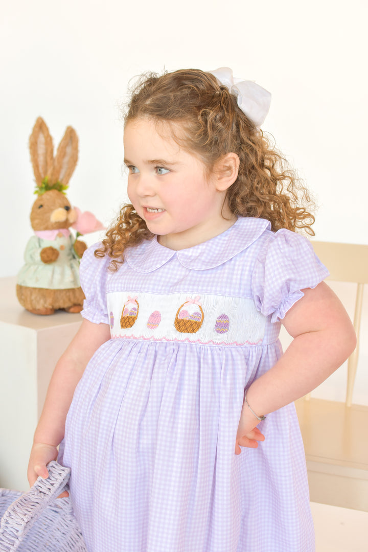 Egg Hunt Smocked Dress
