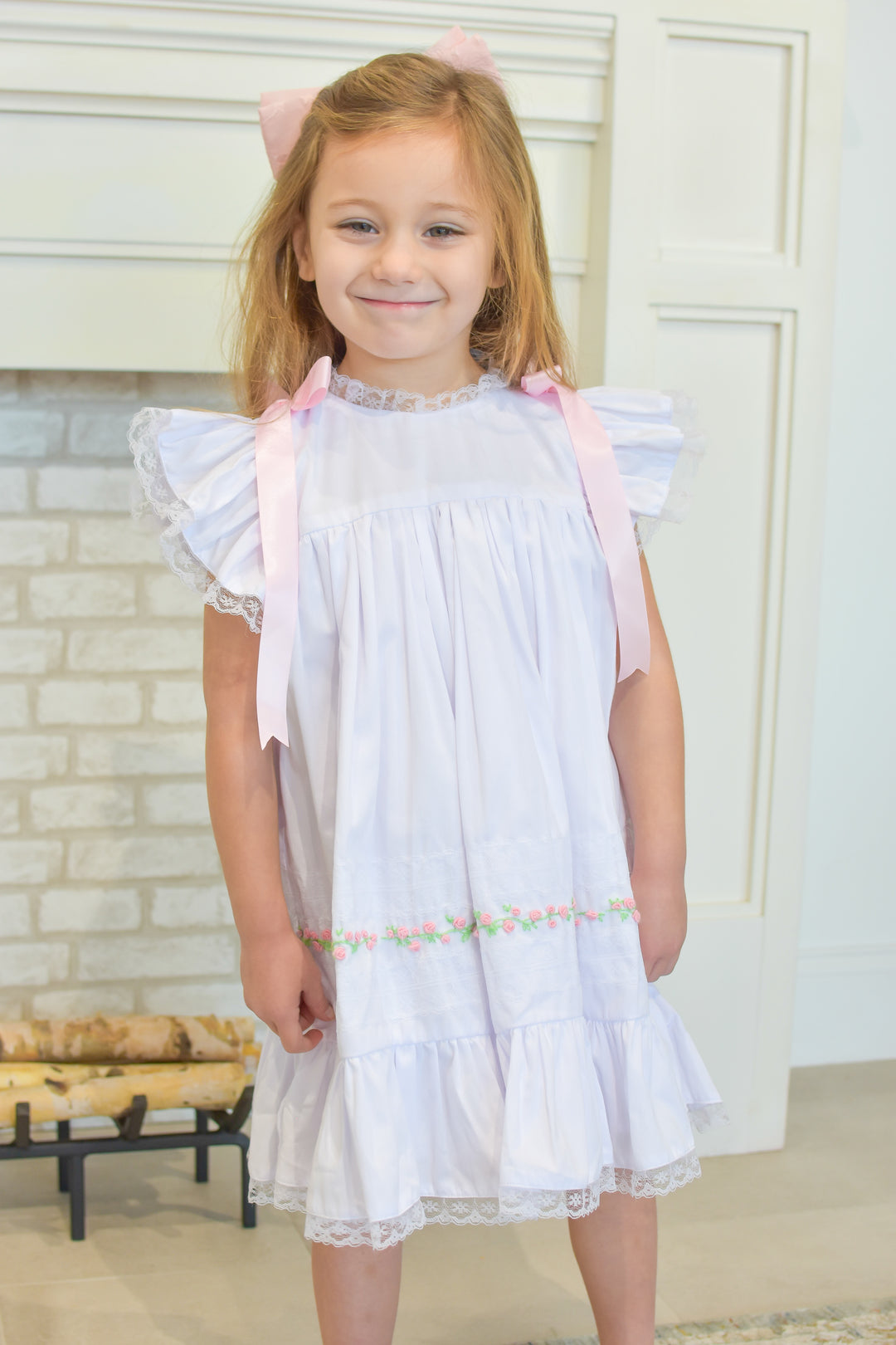 Magnolia Heirloom Smocked Dress in Pink