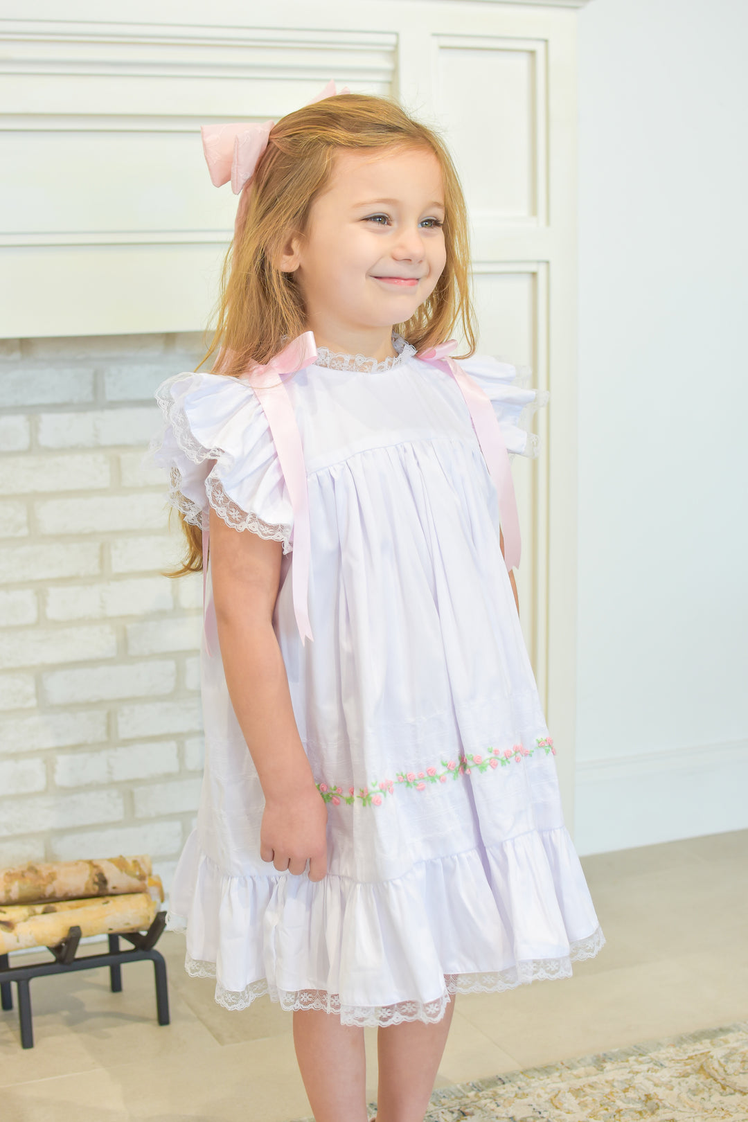 Magnolia Heirloom Smocked Dress in Pink