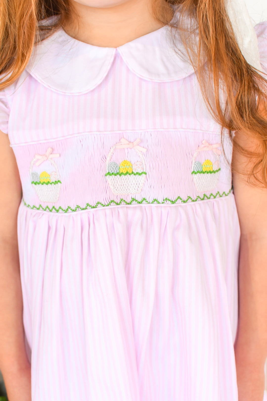 Easter Basket Smocked Dress