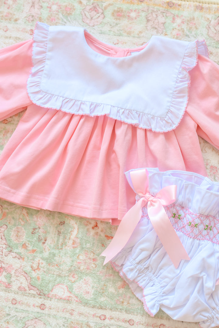 Rosebud Smocked Diaper Set