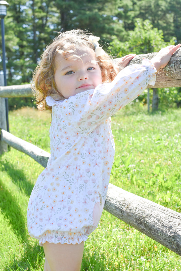 PRE-ORDER Pastel Floral Pumpkin Long Sleeve Bubble