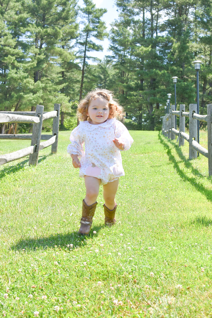 PRE-ORDER Pastel Floral Pumpkin Long Sleeve Bubble