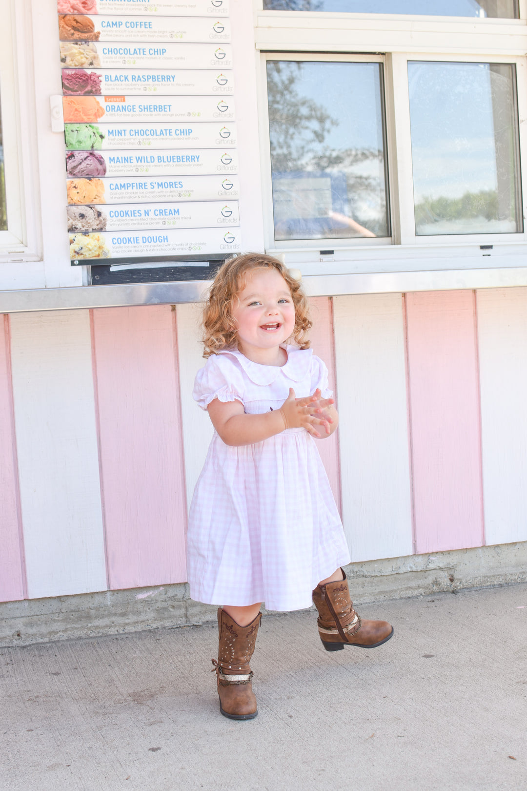PRE-ORDER Pink Gingham Pumpkin Smocked Dress