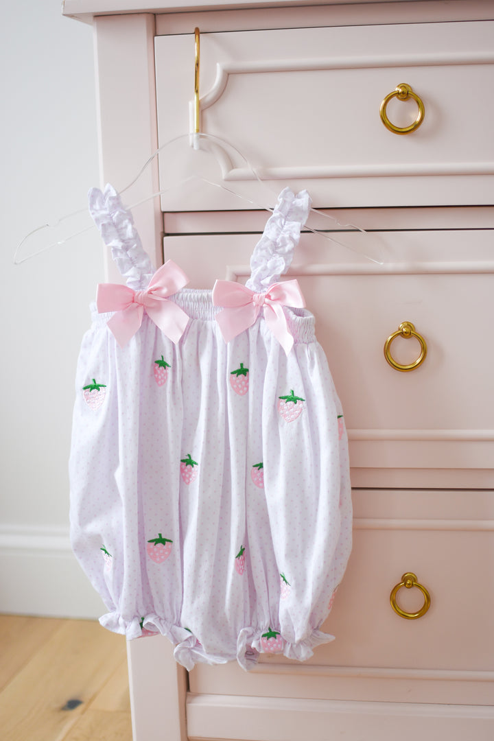 Sadie Strawberry Polka Dot Bubble