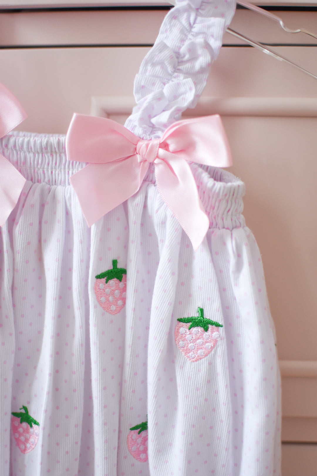 Sadie Strawberry Polka Dot Bubble