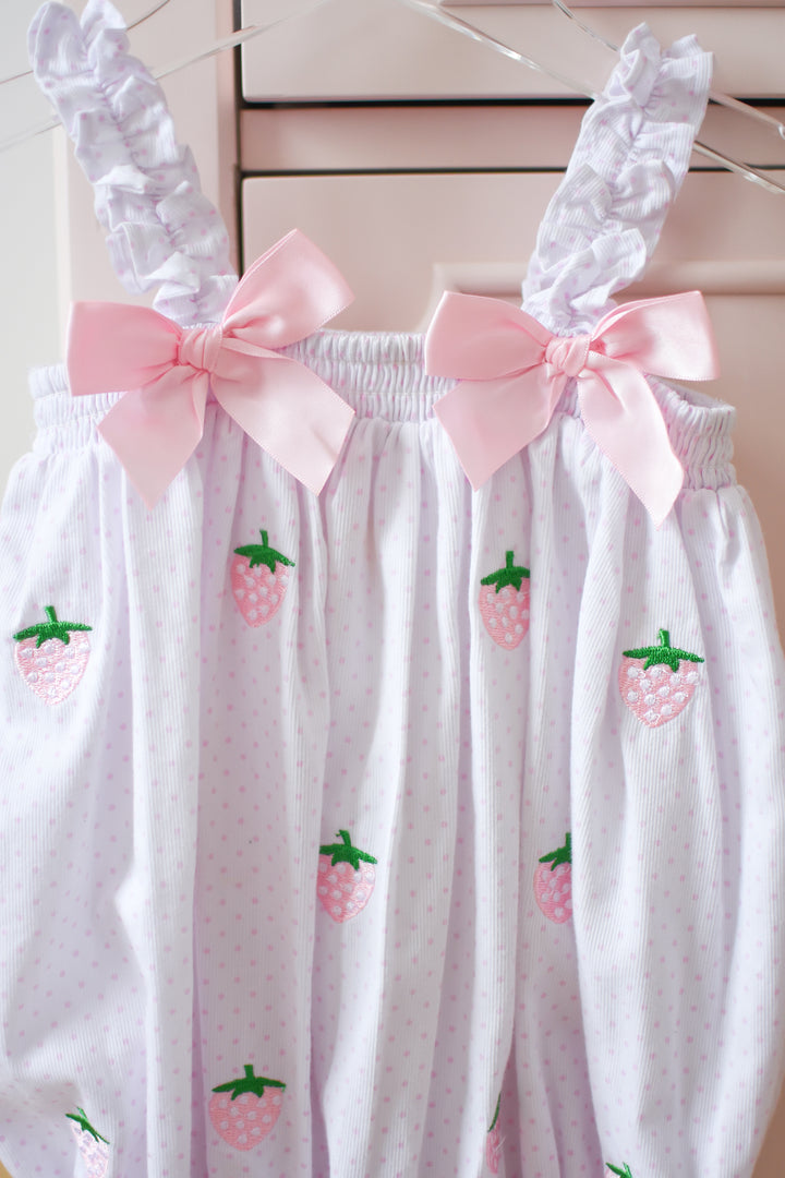 Sadie Strawberry Polka Dot Bubble