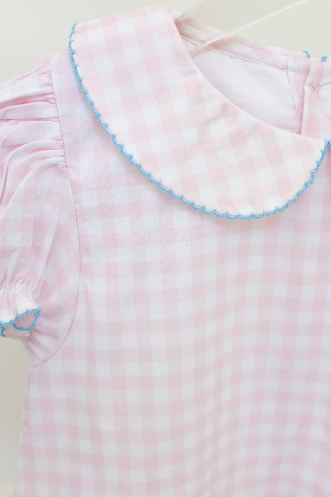 PRE-ORDER Girls Pink Gingham Pumpkin Dress