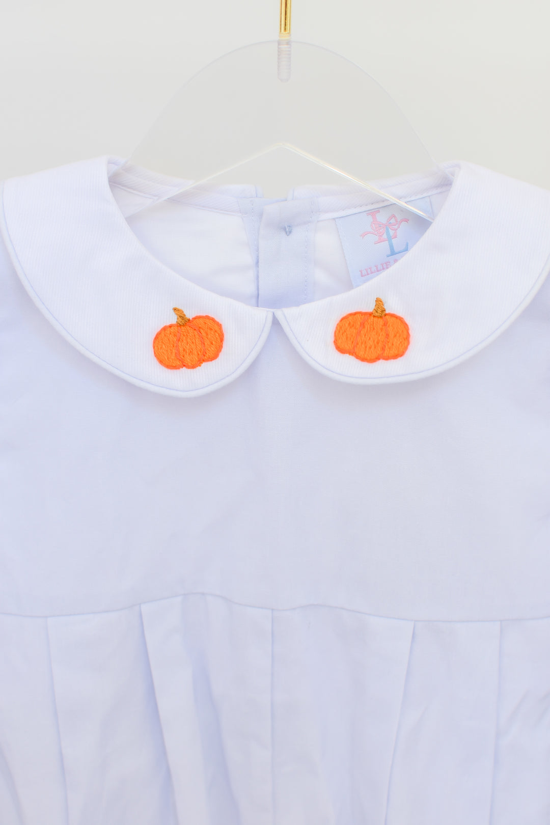 PRE-ORDER Boys Blue Pumpkin Peter Pan Collar Romper