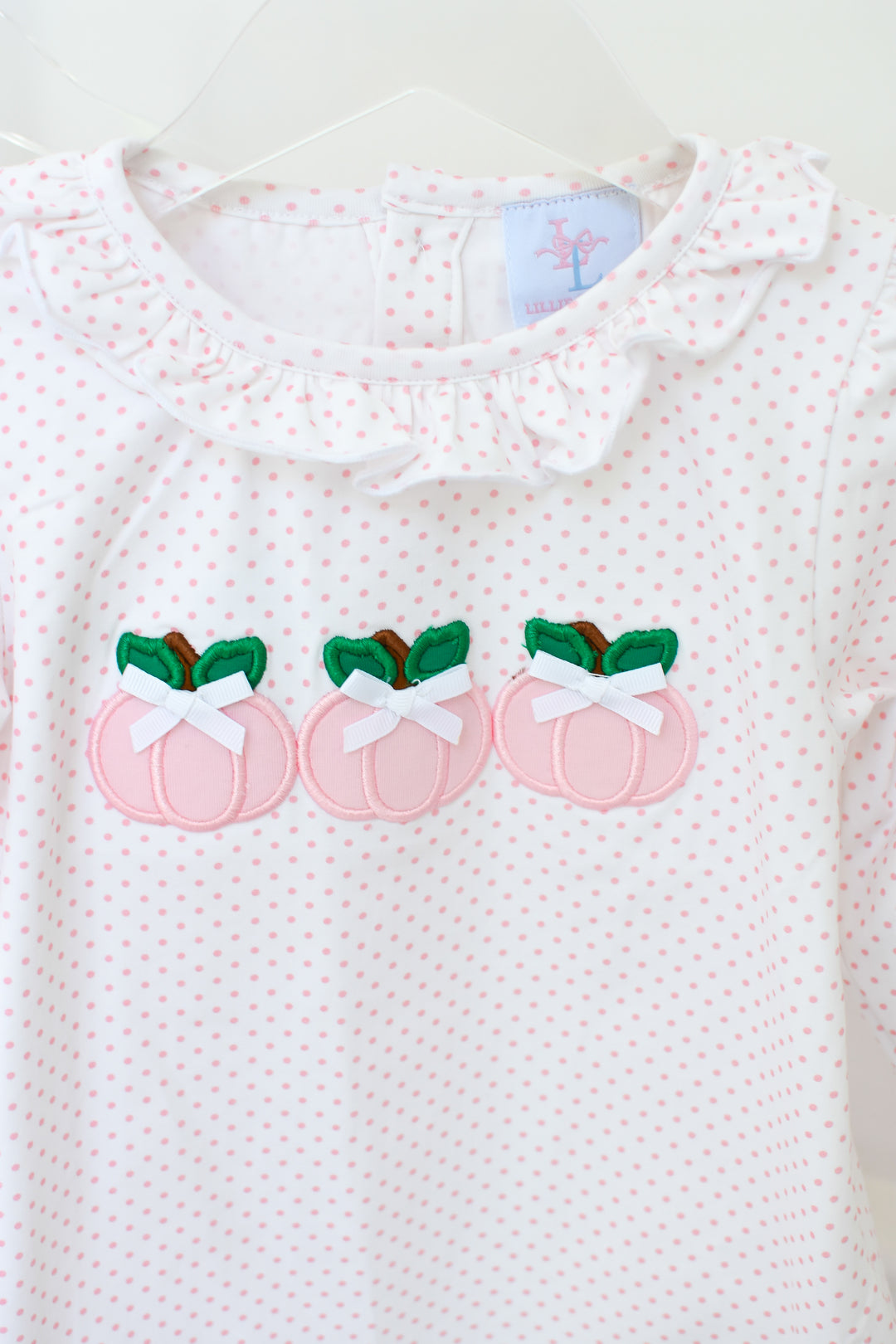 PRE-ORDER Pink Polka Dot Pink Pumpkin Legging Set