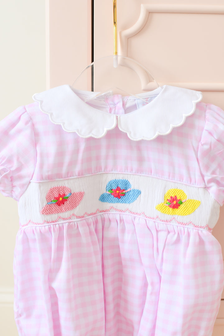 Spring Derby Hat Smocked Bubble