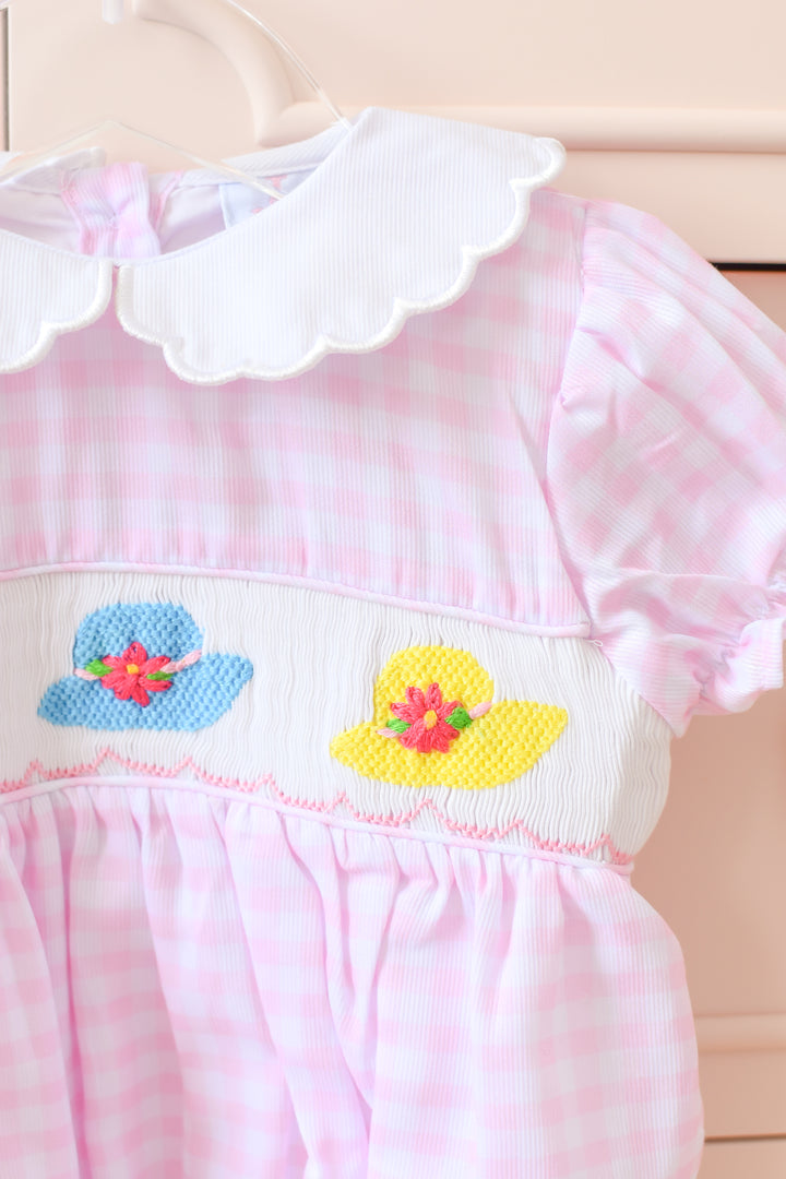 Spring Derby Hat Smocked Bubble