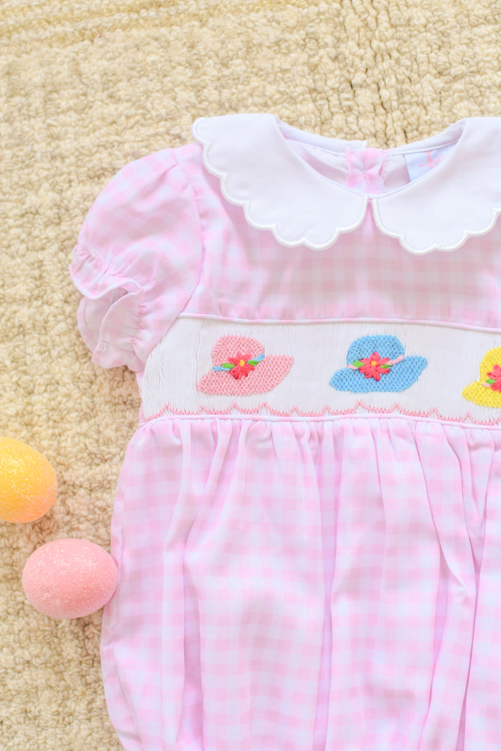 Spring Derby Hat Smocked Bubble