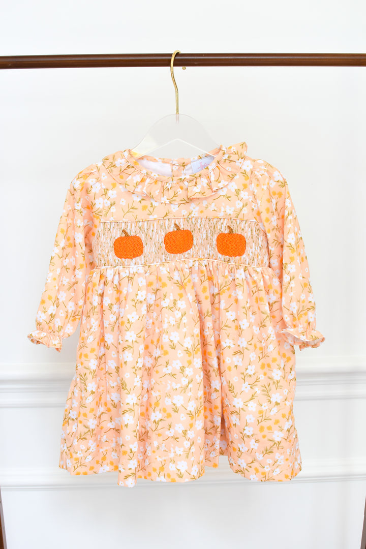 PRE-ORDER Golden Pumpkin Floral Dress