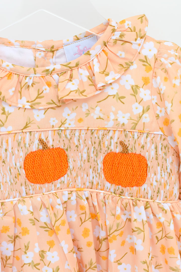 PRE-ORDER Golden Pumpkin Floral Romper