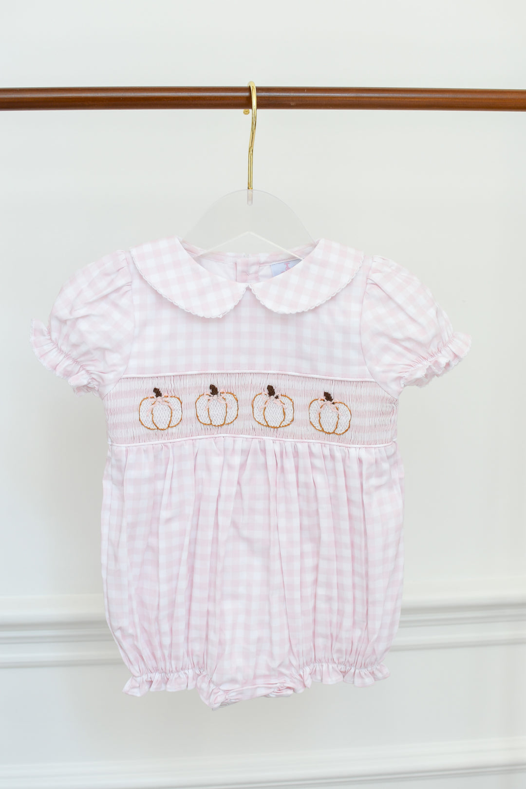 PRE-ORDER Pink Gingham Pumpkin Bubble