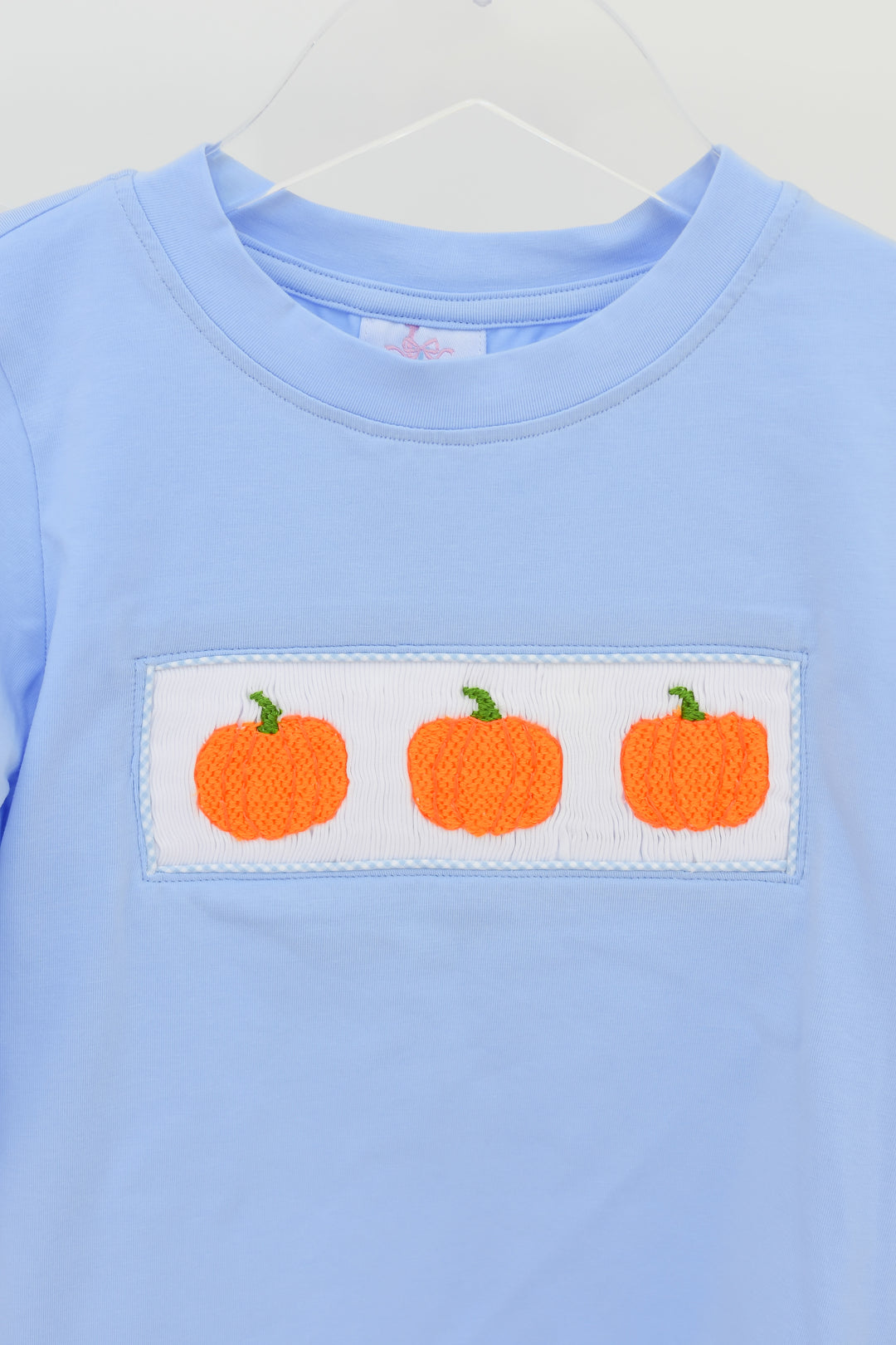 PRE-ORDER Boys Pumpkin Trio Long Sleeve Shirt & Gingham Short Set