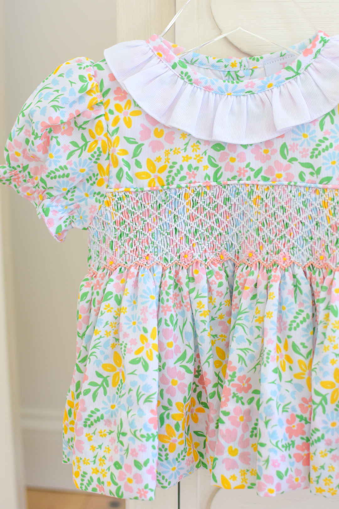 Lila Smocked Diaper Set