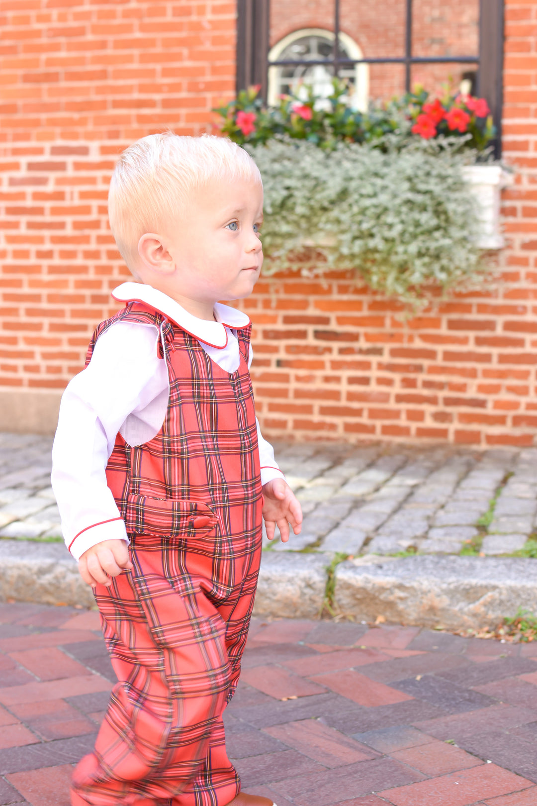 PRE-ORDER Boys Red Plaid Longall with Shirt