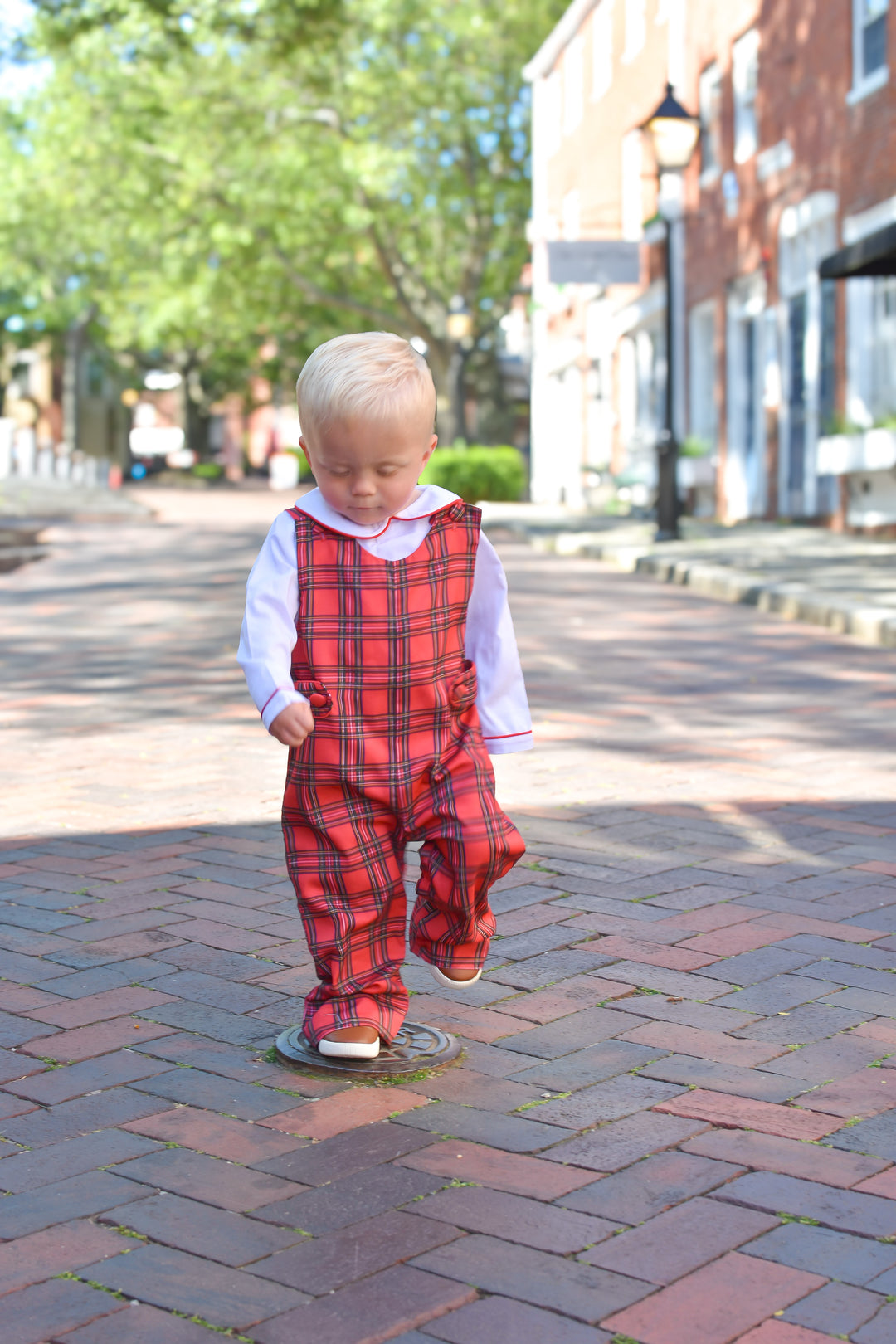 PRE-ORDER Boys Red Plaid Longall with Shirt