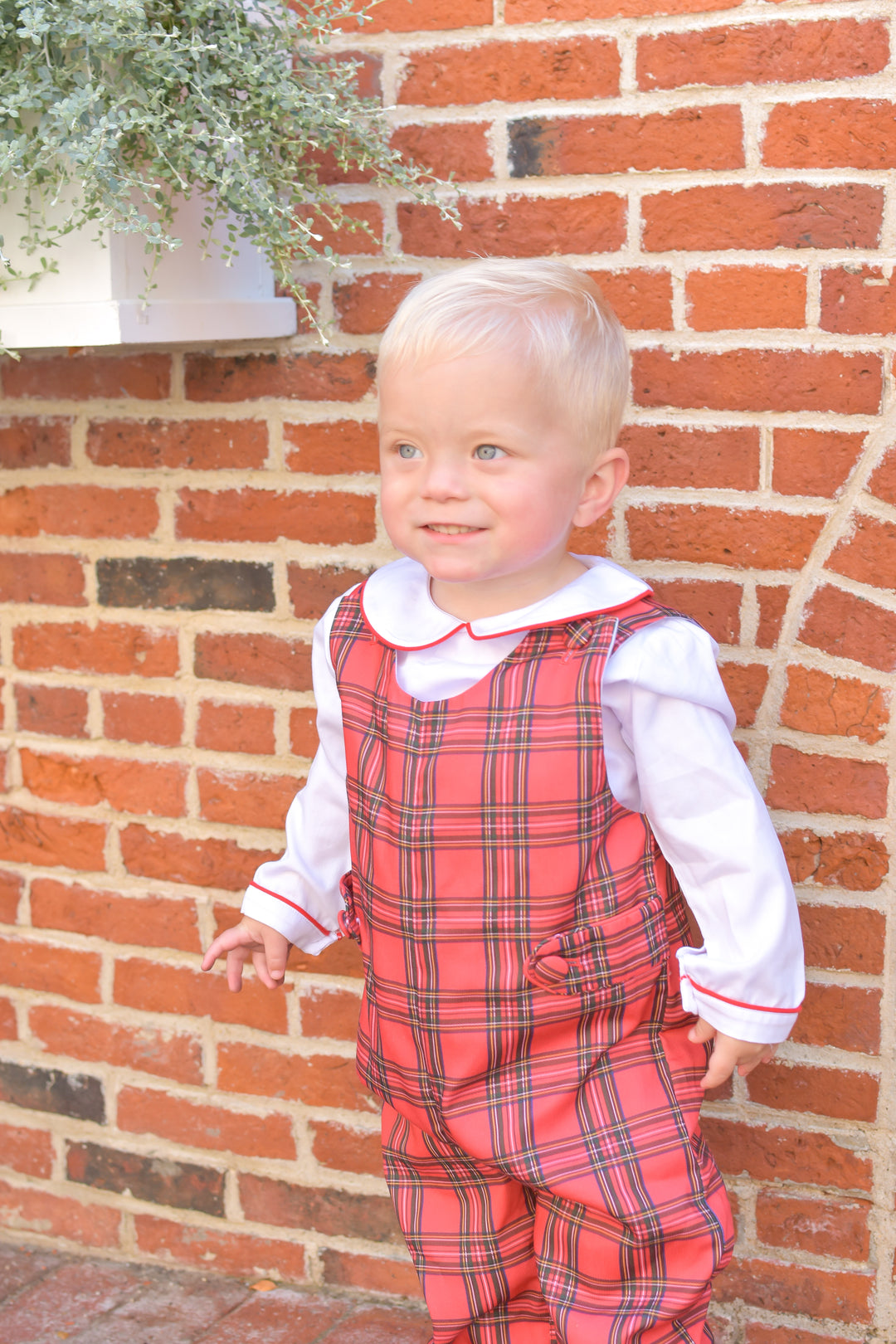 PRE-ORDER Boys Red Plaid Longall with Shirt