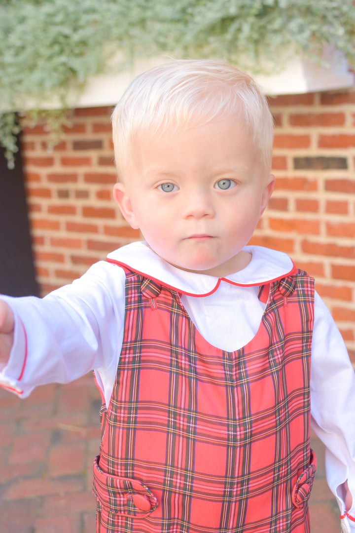 PRE-ORDER Boys Red Plaid Longall with Shirt