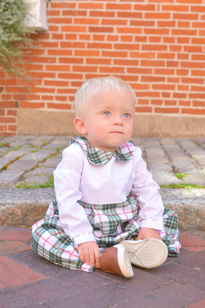 PRE-ORDER Boys Green and Red Tartan Shortall