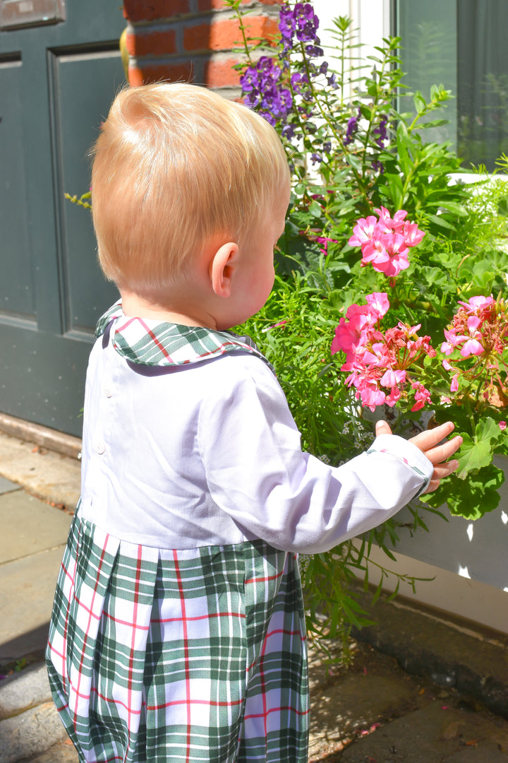 PRE-ORDER Boys Green and Red Tartan Shortall