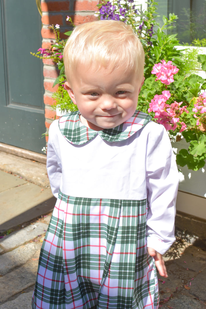 PRE-ORDER Boys Green and Red Tartan Shortall
