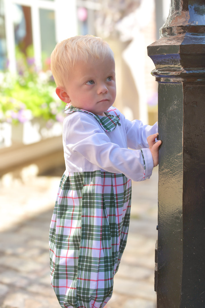 PRE-ORDER Boys Green and Red Tartan Shortall