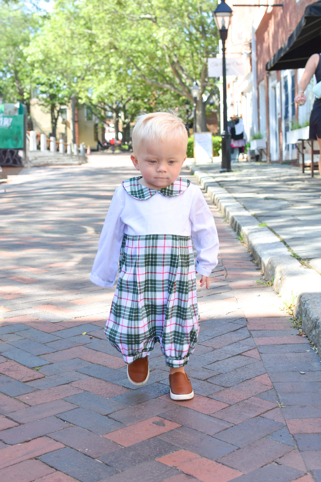 PRE-ORDER Boys Green and Red Tartan Shortall