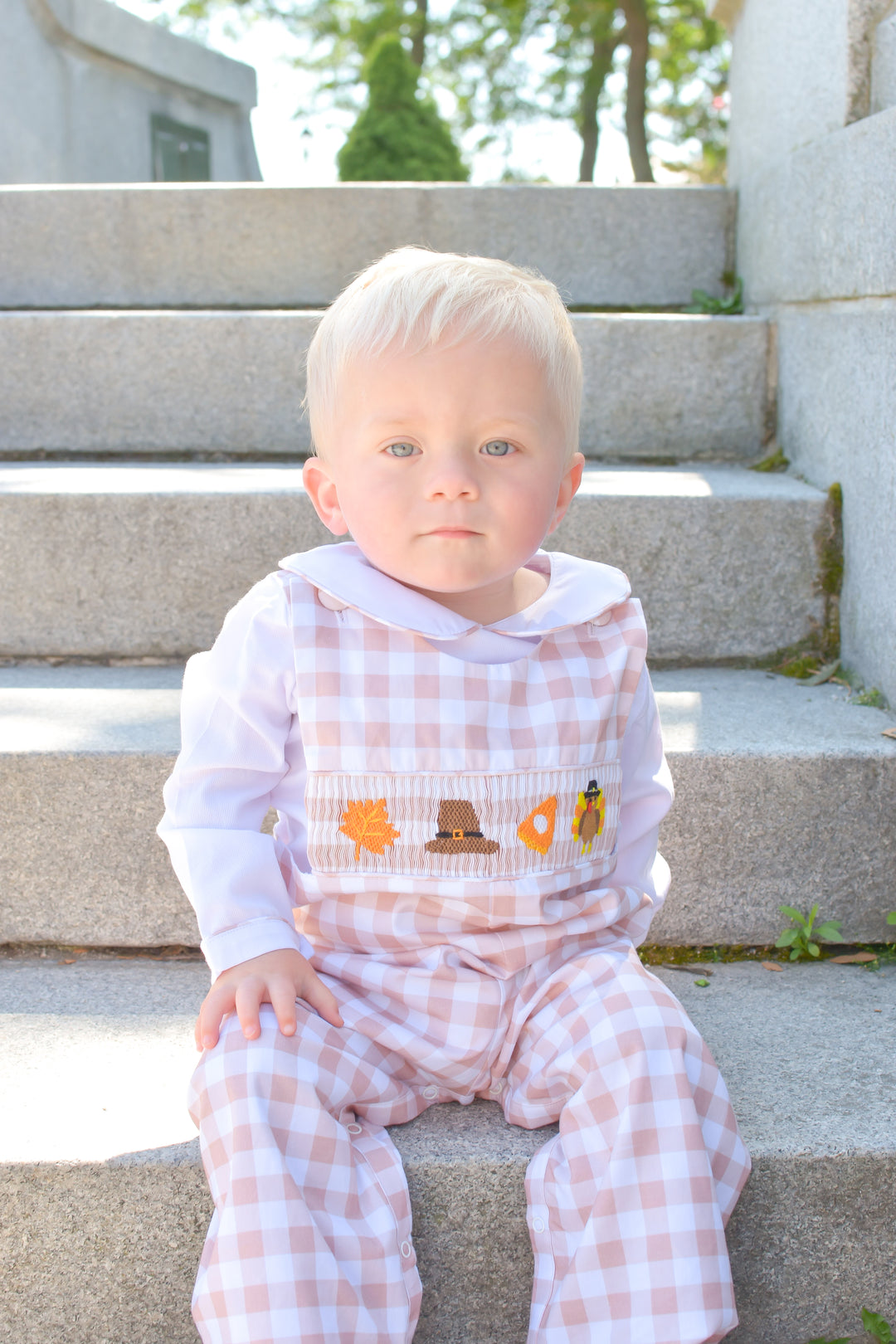 PRE-ORDER Boys Thanksgiving Smocked Longall Set